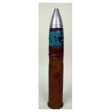 1941 37MM MKIII Deactivated Artillery Shell, 9.5" H x 1.5" Base Diameter