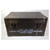 U.S. Military Trunk For Control Unit & Tube Transformer Head Of Picker X-Ray Machine, 16" x 29" x 17