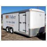 DooLittle Tandem Axle Enclosed Utility Trailer, VIN# Unreadable, 18' X 8'