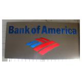 Metal And Resin 'Bank of America' Sign, 8' x 4' x 4.5'