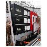Lighted Metal And Composite 'QT' Sign Assortment, Largest Sign Measures 7' 6' x 14' x 1' 3', Include
