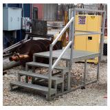 Aluminum Platform With 3 Stairs, 4' 10' x 3'3' Platform Size, Total 7' 3' With Steps, 7' Rise Per St