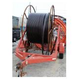 Hydraulic 7' Single Reel Cable Trailer With 2' Duraline HDPE Conduit And Reel