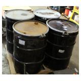 55 Gallon Metal Waste Drums, Qty. 4