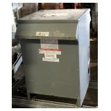 Square D Sorgel 3 Phase Transformer #45T12H On Rolling Cart 40" x 44" x 20" And Siemens Circuit Brea