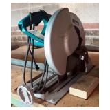 Makita Chop Saw, Model LC1230, With Table 29.5' x 6' x 30', And 55 Gal Drum