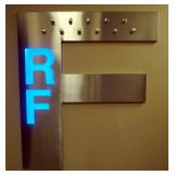Stainless Steel Letter 'F' With Lighted 'R' And 'F', 44.25' x 55.5'
