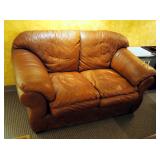 Nebraska Furniture Mart Leather Upholstered Loveseat, 37.5' x 65' x 37'
