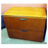 Solid Wood 3 Drawer Under Desk File Cabinet, No Key, 27.5' x 15.5' x 22' And Solid Wood 2 Drawer Hor