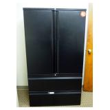 Metal 2 Door, 2 Drawer Storage Cabinet With Shelves, 64' x 36' x 20'