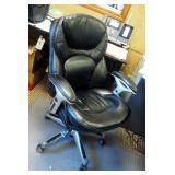 Serta Leather Like Upholstered Adjustable Office Chair, 42' High, Rolling Adjustable Office Chair, 4