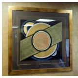 Framed Matted Under Glass Original Art, 38.5' x 36'