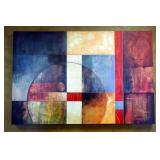 Abstract Art on Wood Frame by Gudeen, 36' x 24'