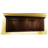 Solid Wood 4 Door Wall Mounted Cabinet With Cornice, 84.25' x 31.5' x 16', Includes Under Cabinet Li