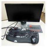 Dell 23' Computer Monitor, Model #SE2417HGR, With Logitech Wireless Keyboard And Mouse