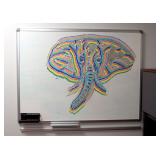White Board With Marker And Eraser Tray, 47.5' x 36.5' And Segmented White Board, 48' x 36'