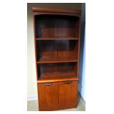 Wood Grain 2 Shelf, 2 Door Bookcase, 72' x 29.5' x 14.5'