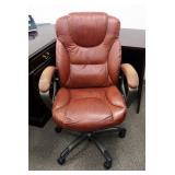 41.5' Tall Leather Like Upholstered Rolling Adjustable Office Chair