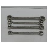 Four Piece Flare Nut Wrench Set
