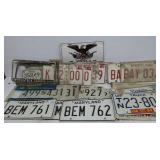 Selection of Virginia and Maryland License Plates