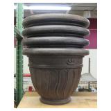 Four Plastic Planters