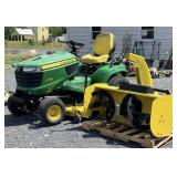 John Deere Riding Mower and Snowblower Attachment