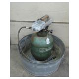 Galvanized Tub, Scoop and Portable Air Tank