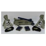 Acdelco Floor Jack and Pair of 2 Ton Jack Stands