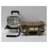 Halogen Light and Bench Grinder