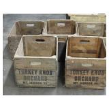 Five Wooden Apple Crates