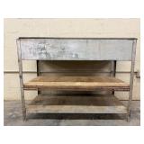 Wooden Work Bench with Storage