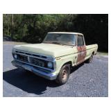 1970's Ford 100 Custom Square Body Pickup Truck