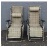 Pair of Folding Lounge Chairs