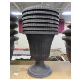 Seven Plastic Urn Style Planters