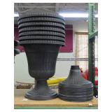 Seven Plastic Urn Style Planters