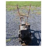 Vintage Walk Behind Tiller / Garden Cultivator