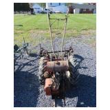 Vintage Walk Behind Garden Tractor W/ Cultivator