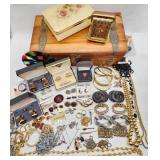 Costume Jewelry + Boxes Etc