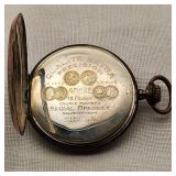 800 Silver Siduna 15j Pocket Watch