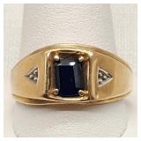 10K Gold Ring with Sapphire