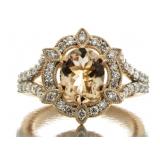 14kt Rose Gold 2.22 ct Morganite & Diamond Ring 14kt Rose Gold 2.22 ct Morganite & Diamond Ring