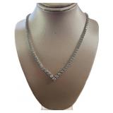 10kt Gold 3.00 ct Diamond Riviera Evening Necklace 10kt Gold 3.00 ct Diamond Riviera Evening Necklace