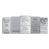 1 Oz - .9995 Platinum Bullion Bar (Our Choice) 1 Oz - .9995 Platinum Bullion Bar (Our Choice)