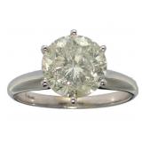14kt Gold Round Brilliant 3.01 ct Diamond Ring 14kt Gold Round Brilliant 3.01 ct Diamond Ring