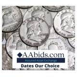 Mixed Date: Circulated Franklin Silver Half Dollar Mixed Date: Circulated Franklin Silver Half Dollar