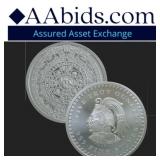 5 OZ SILVER ROUND AZTEC CALENDAR 5 OZ SILVER ROUND AZTEC CALENDAR