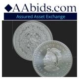 5 OZ SILVER ROUND AZTEC CALENDAR 5 OZ SILVER ROUND AZTEC CALENDAR