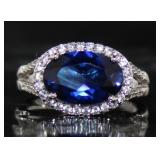 Oval 4.25 ct Sapphire Designer Ring Oval 4.25 ct Sapphire Designer Ring