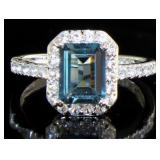 Emerald Cut 2.00 ct London Blue Topaz Ring Emerald Cut 2.00 ct London Blue Topaz Ring