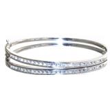 Channel Set 5.00 ct White Sapphire Bangle Bracelet Channel Set 5.00 ct White Sapphire Bangle Bracelet